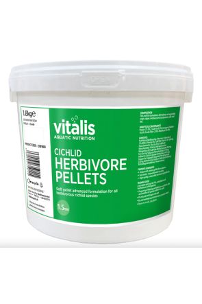 Vitalis Cichlid Herbivore Pellets 1.8kg (1.5mm)