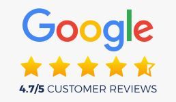 We are rated 4.7 out of 5 stars on Google Reviews!