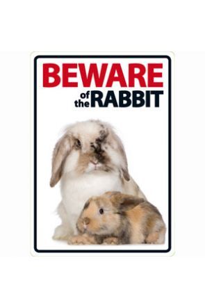 Beware of the Rabbit Sign